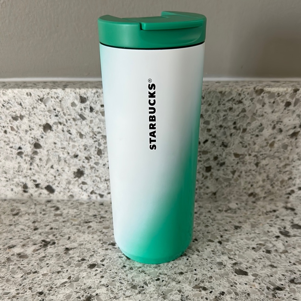 Starbucks Green and White Tumbler